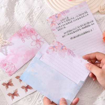 Butterfly Garden Series Envelope Letter Set Small Fresh Literary Love Letter High Aesthetic Book Letter Creative Letter