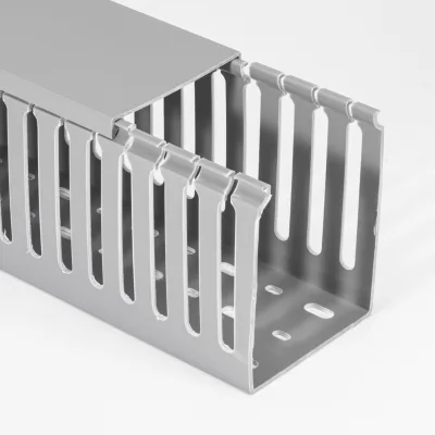 Custom Size PVC Trunking Cable Raceway Channel Duct Custom Color OEM ODM Service CE Certified Quality Grey PVC Trunking