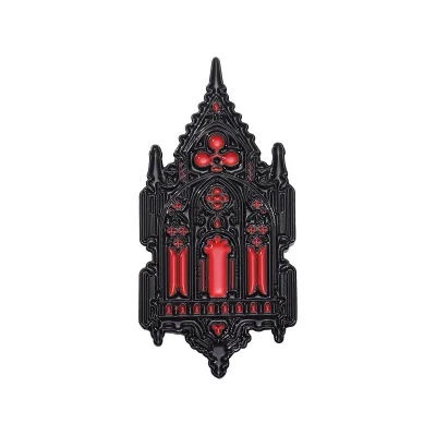 Wholesale Metal Enamel Pins Vintage Gothic Church Dark Series Brooches Pins Souvenir Gifts Magic Castle Shaped Metal Pin Badges