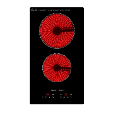 Premium KC Approved Ceramic Hob 2 Burners Energy Efficient Glass Cooktop with Child Lock Electric Cooktop