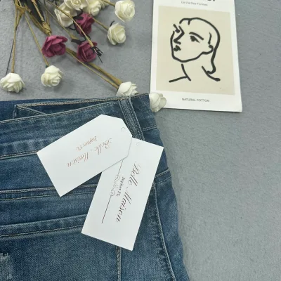 Economy Bulk Custom Artistic Color Paper Tag for Men Formal Suit Clothing Packaging Premium Branded Custom Color Paper Hang Tag