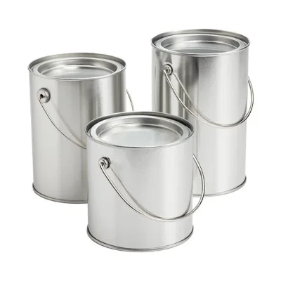 Tin Small Round Metal Cans with Screw Cap Lid for Paint Packaging Offset Printing Chemical Use