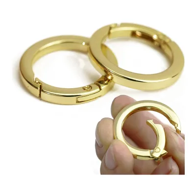 Wholesale Hot Selling Zinc Alloy Wall Hooks Spring O Ring,for Purse Strap Handbag & Keys