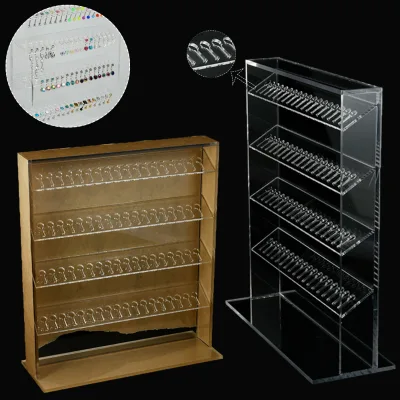 Transparent Acrylic Four-Tier Jewelry Display Board for Navel Piercings Tongue Rings-High-End Multi-Purpose Prop Stand