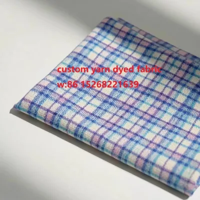 100% Polyester Yarn Dyed Stripe Fabric Medium Weight Quick-Dry Stretch Wrinkle-Resistant Jersey Dress for Shirts and Uniforms