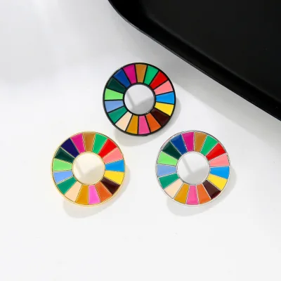 The United Nations Sustainable Development Goals SDG Icon Logo Brooches Backpack Suit Hat Clothes Brooch Pin Badge Lapel Pin