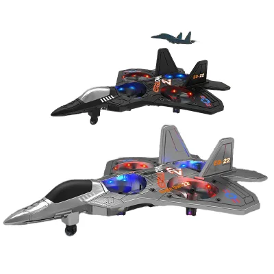 Children's Remote Control Plastic Airplane Fighter Drone with Follow Me Feature 1080p HD Video Ready-to-Go Toy for Boys