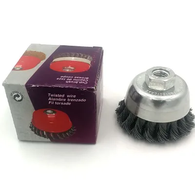 Heavy Duty Body Premium 3 Inch Twist Knot Cup Brush for Paint Weld Cleaning