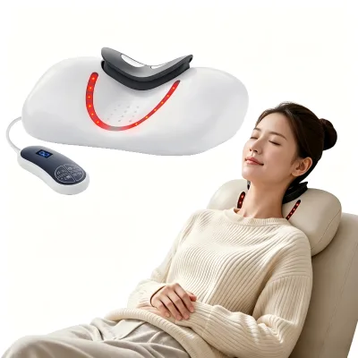 Plug-in Use Cervical Traction Massage Pillow Home-use Manual-wired Electric Kneading Airbag Neck Massager Pillow