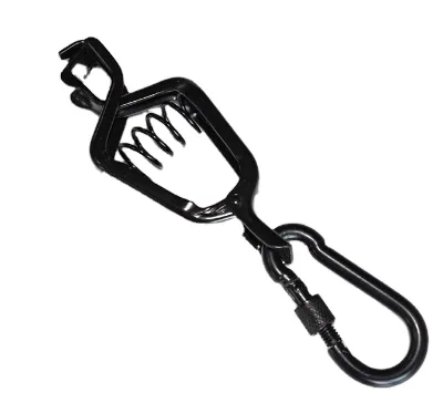 Industrial Strength Offset Jaws Clip Glove Clamp With Rotating Screw Lock Carabiner for Outdoor Equipment