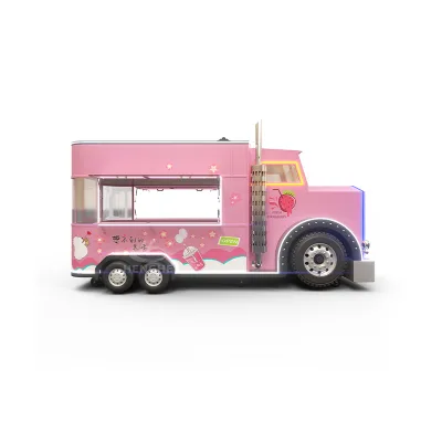 Mobile Catering Food Truck with Frying Grilling and Baking Functions for Street Business Trailer