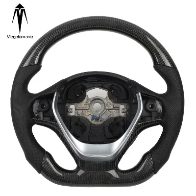 Custom PU & Carbon Fiber Racing Steering Wheel with LED for F30/F35/F36/F80 3 Series-Convertible Design