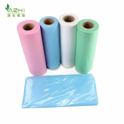 Single Layer Disposable Bed Sheet Roll Nonwoven White Pink Blue PP SMS Massage Bed Sheets Rolls for Spa/Sauna/Hospital