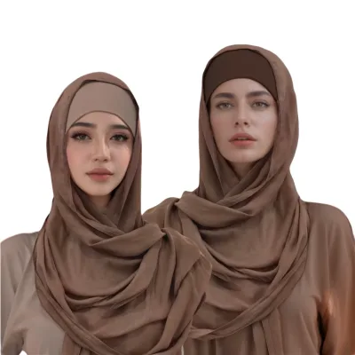Malay Solid  Hijab Scarf Single Color Thin Modal Long Length Breathable  Headscarf