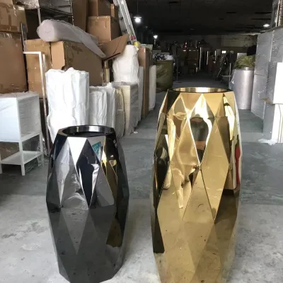 Indoor and Outdoor Floor Vase Golden Vase Big Vases for Home Decor