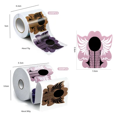 Cross-border New-style Owl Spider Nail Art PET Forms Graduated Measurement Lines French Gel Extension Tool100/500 Pieces Per