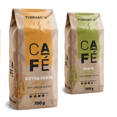 Custom Printed Biodegradable Kraft Paper Side Gusset Stand up Coffee Bags 250g Food Grade Arabic Coffee Packaging
