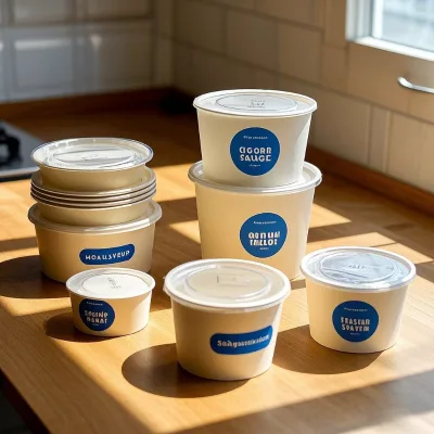 Disposable Sugar Cane Paper Bowl with Lid Food Grade for Soup Salad Pasta Snacks