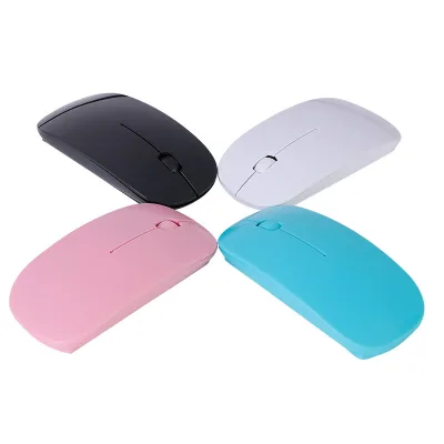 Ultra-Thin 2.4G Wireless Optical Mouse BT Customizable Logo AA Batteries Version Hot-Selling Factory Gaming Mini USB LED