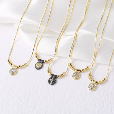 Hot Selling ReligionJewelry Necklace Cross Saint Benedict Madonna Pendant Necklace