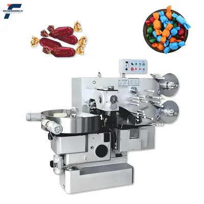 New Automatic Stainless Steel Touch Screen Chocolate Single Twist Pack Lollipop Bunch Double Twist Toffee Gummy Candy Wrapping
