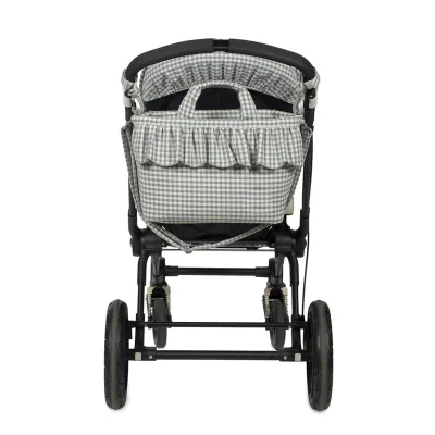 Premium Cotton Frill Bucket Design Portable Organizer Holder Fashion Mom Supply Practical for Stroller Caddy Bag