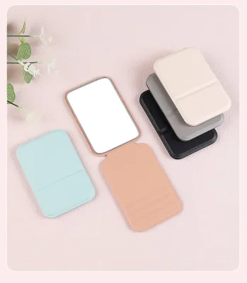 Rectangle Wholesale Mirrors Cosmetic Pocket Mirror Hd Glass Mirror +pu Leather for Makeup