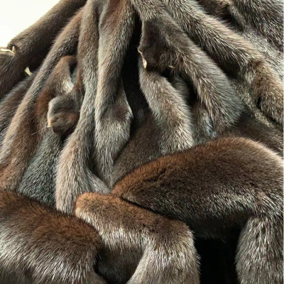 Domestic Coffee Color Mink Mother Skin Color Processing Mink Coat Mink Collar Coat Raw Materials Accessories Auxiliary