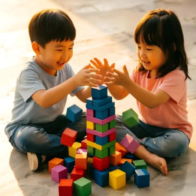 Stock 102pcs 6 Colors 2.5*2.5*2.5cm Children EVA Foam Game Cube Set