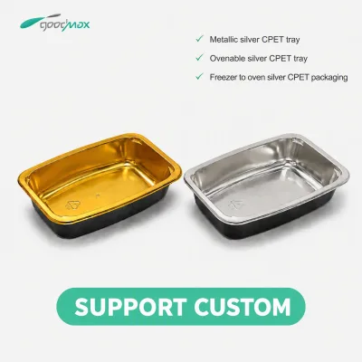 Customize New Eco-friendly Dual Color CPET Tray 300ml Takeaway Food Lunch Box