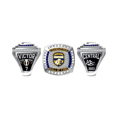 Customize Championship Ring with 5A zircon stones Made brass Basketball champion rings for sports awards