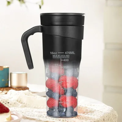 Portable Stainless Steel Juicer Cup Multi-Functional Crushed Ice Fruit Smoothie Maker for Household USB Operated English