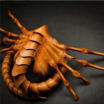 Face-holding Insect Mask Halloween Scary Scorpion Mask Leather Mask Movie Props