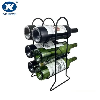 Metal Frame Wine Bottle Display Stand Wine Rack Standing Wine Bottle Rack Storage Organizer