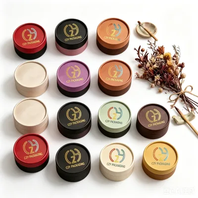 Oven Cake Package Food Box Paper Cylinder Box Round Cardboard Box Biodegradable Paper Tube Packaging Cylinder Cardboard Box
