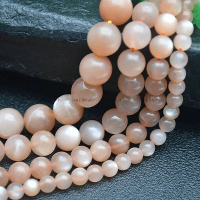 AA Grade Quality Natural Sunstone Peach Moonstone round Beads for Fashion Jewelry Making