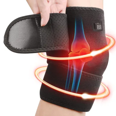 Health Care Self Pain Relief Electric Heating Knee Brace with USB Charge Heating Knee Support