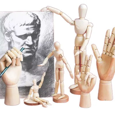 Bview Art Mainkins Mannequin Wood Fingers for Student Artists
