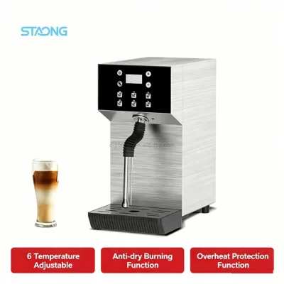 5L Commercial Countertop Milk Steamer Stainless Steel Electric Automatic Milk Warmer Frother for Hotel Restaurant