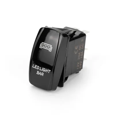 12V 20A;10A 24V DC Waterproof LED Light Bar Toggle Switch Blue ON/OFF 5 Pin Rocker Switch Marine Rocker Switches