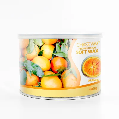 Chase Wax 14oz Free Samples Orange Vegan Soft Wax Tin Depilatory Hair Removal Wax for Beauty Academy