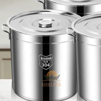 Food Grade 304 Stainless Steel Insulated Storage Barrel Heat Retention Bucket For Beverage Factory Shop Use