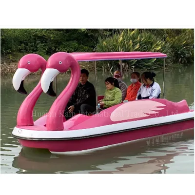 Fiberglass Flamingo Pedal Boat Flamingo Pedal Boat Is a 4-seat Back-to-back. Self-draining, It Is Made of Fiberglass