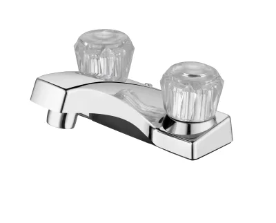Kangxuan Sanitary Ware Modern Luxury Single Hole Plastic Chrome Bathroom Wash Basin Mixers Faucet 4" Lavatory