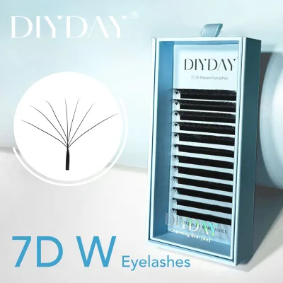 Wholesale DIYDAY 7DW PBT Machine Made Lash Extensions for Beauty Portable Premade Volume Fans Blooming Individual False