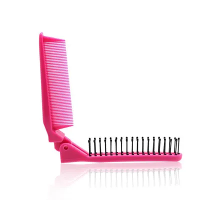 Printing logo Portable Travel Folding Comb 2 in 1 Pocket Combs Plastic Folding Hair Comb