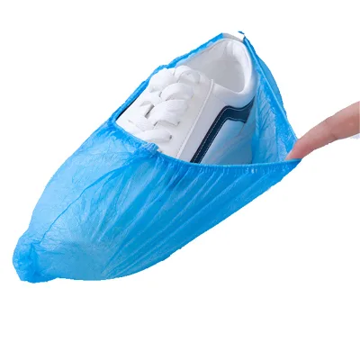 Hot Sale Disposable Anti-Dust Protective Shoe Covers CPE Overshoes with Anti-Slip Feature Medical Cap & Shoe Cover