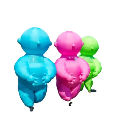 Wearable Inflatable Mascot Costume Chubby Walking Inflatable Puppet for Street Parade Outdoor Carnival Event Interactive Props