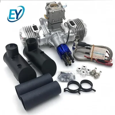 Fixed-wing Model Aircraft Engine130CC Gasoline Single Double Cylinder Two Stroke Side Exhaust Natural Wind Cooling