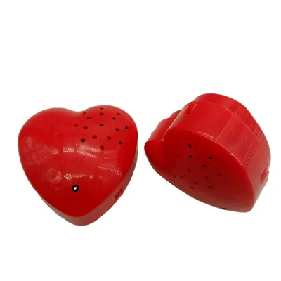 Custom Recordable Talking Button Stuffed Toys Red Heart Recordable Sound Button Hot Selling Record Button